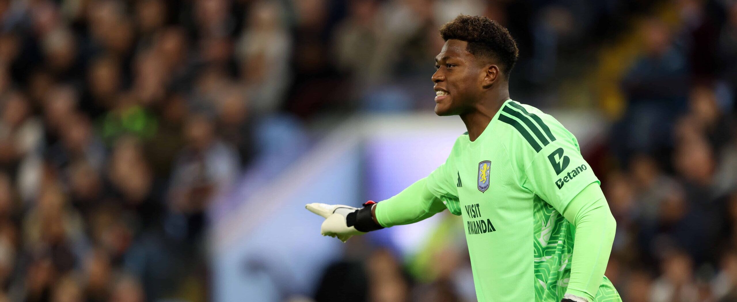 Xion Suzuki in action for Aston Villa in 2026