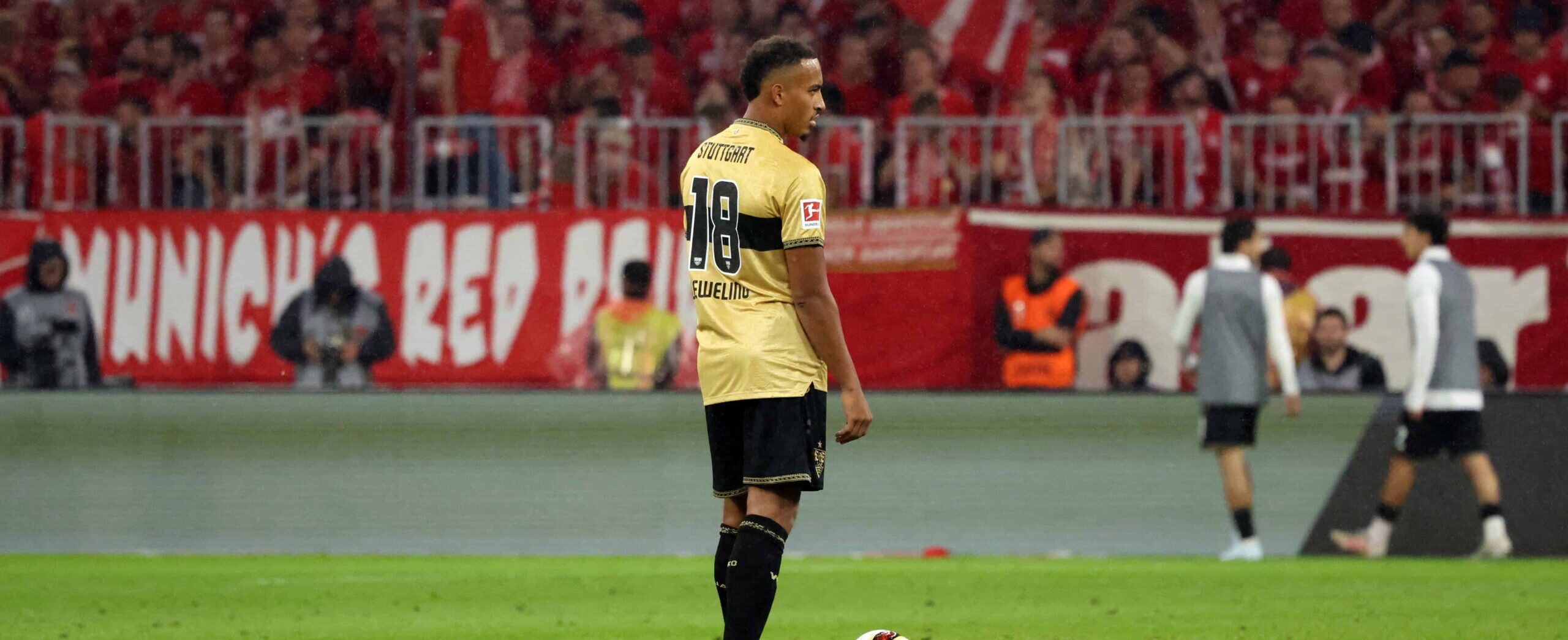 Jamie Leweling in action for Stuttgart in 2026