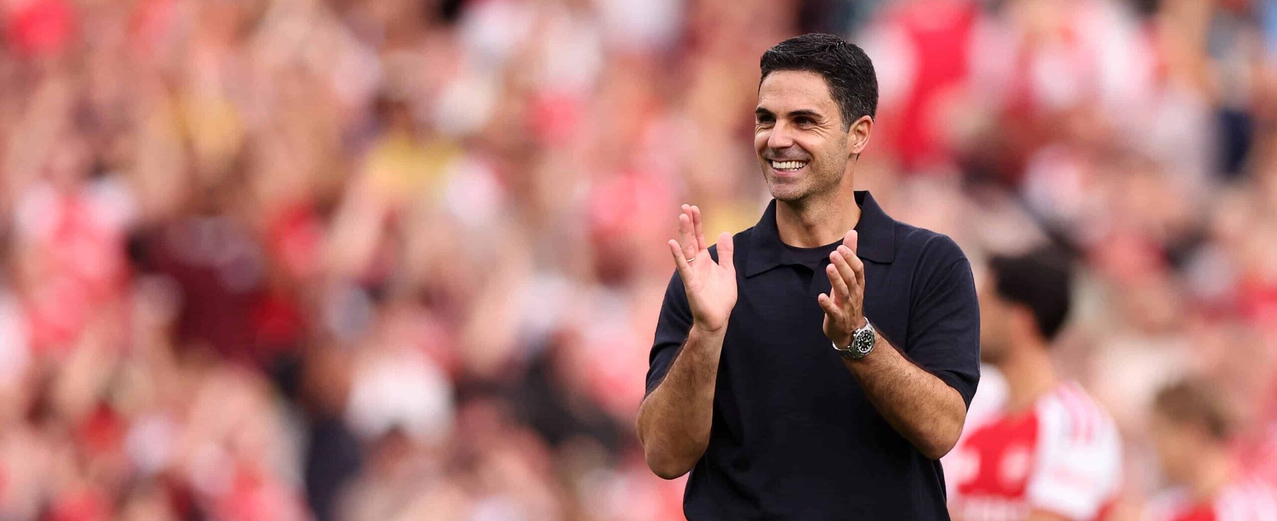 Mikel Arteta in action for Arsenal in 2026
