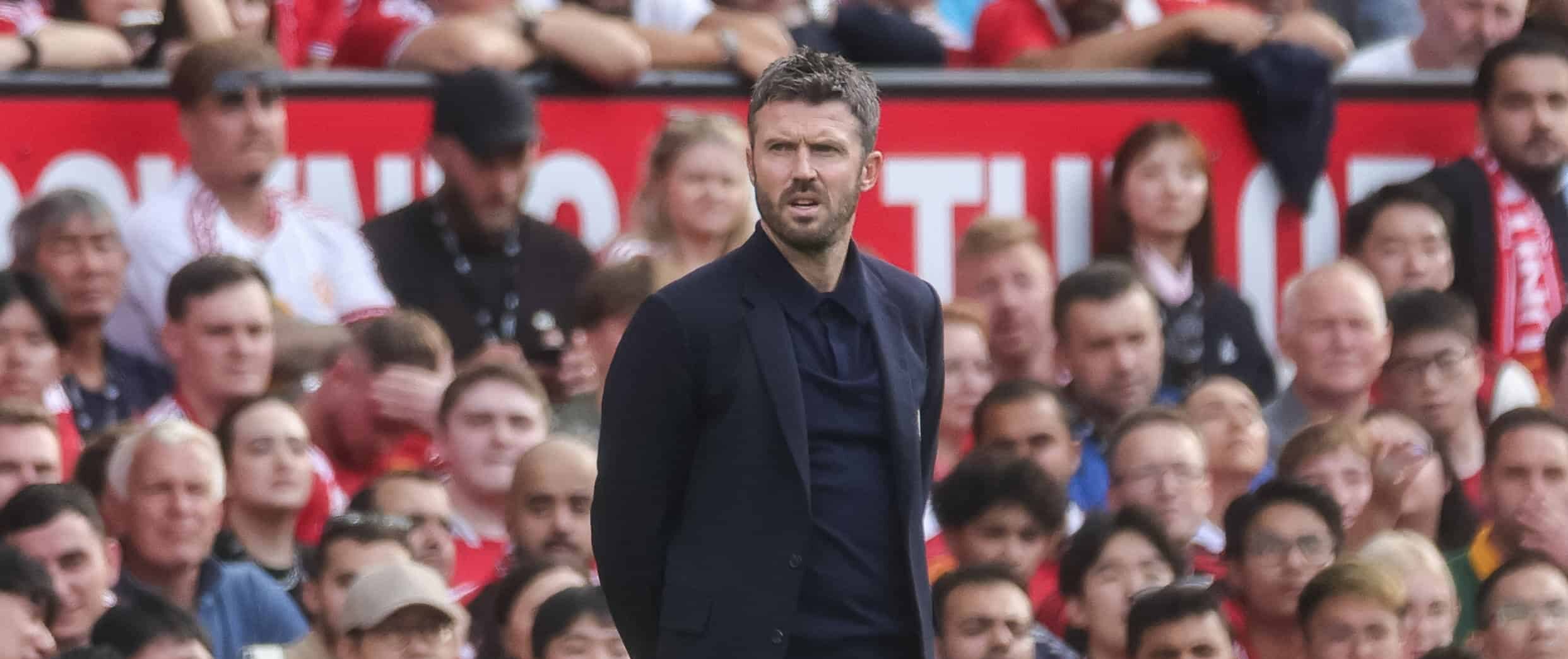 Michael Carrick in action for Manchester United in 2026
