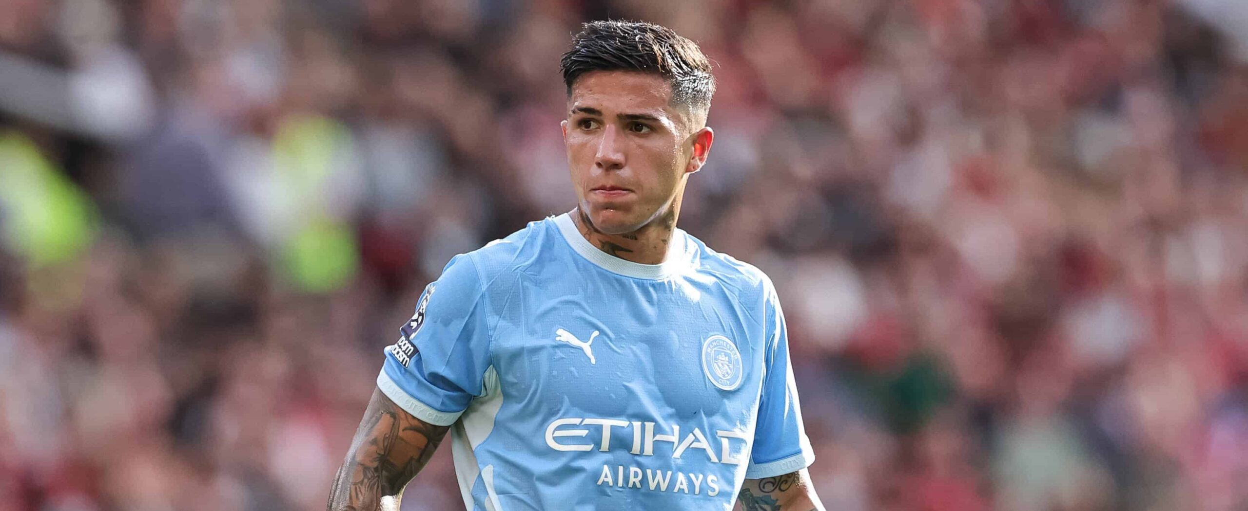 Enzo Fernandez in action for Manchester City in 2026