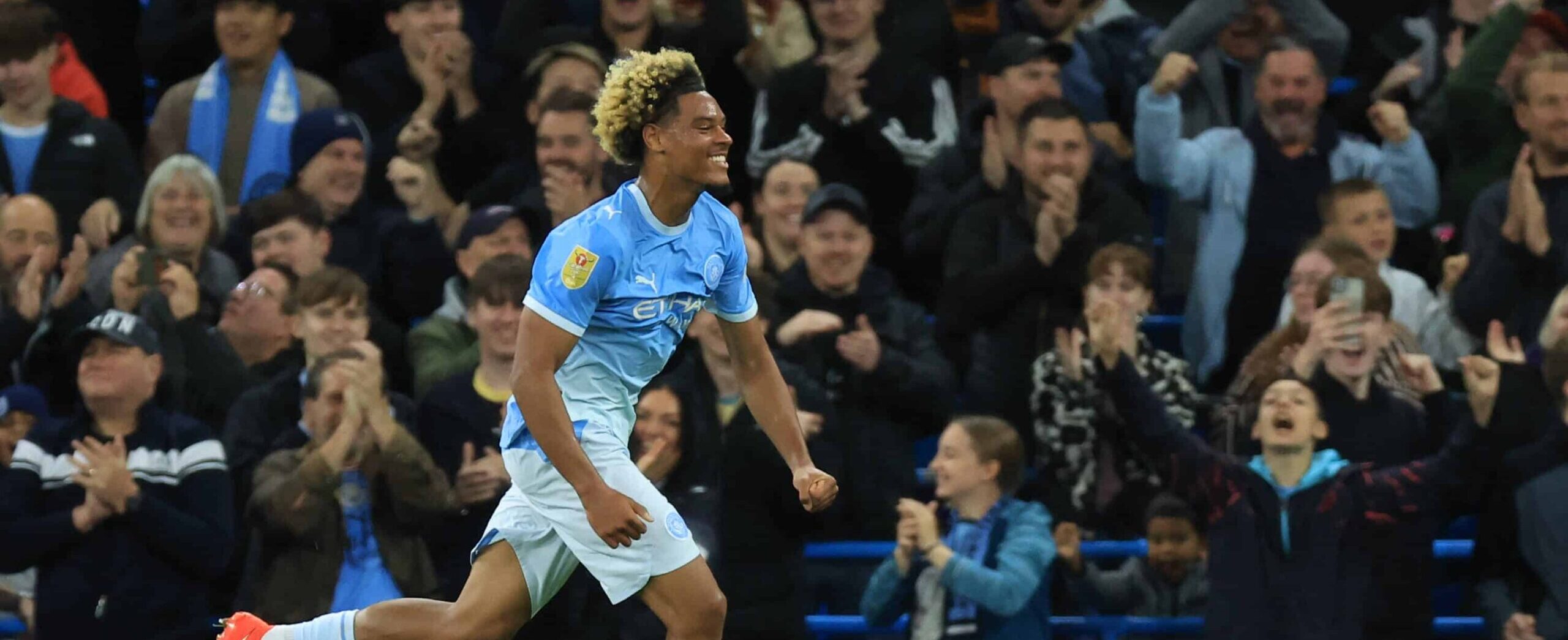 Floyd Samba in action for Manchester City in 2026