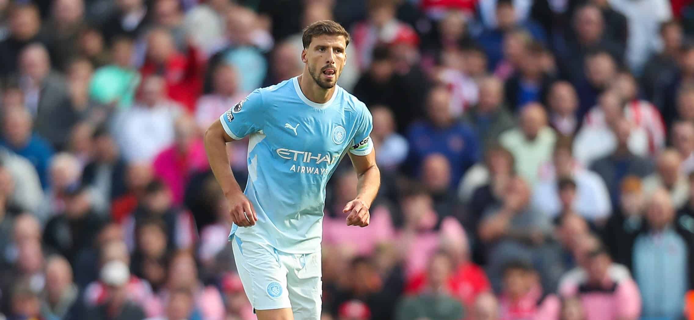 Ruben Dias in action for Manchester City in 2026