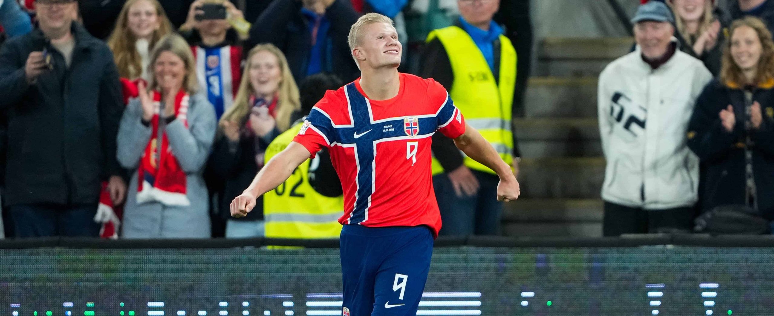 Erling Haaland in action for Norway in 2026