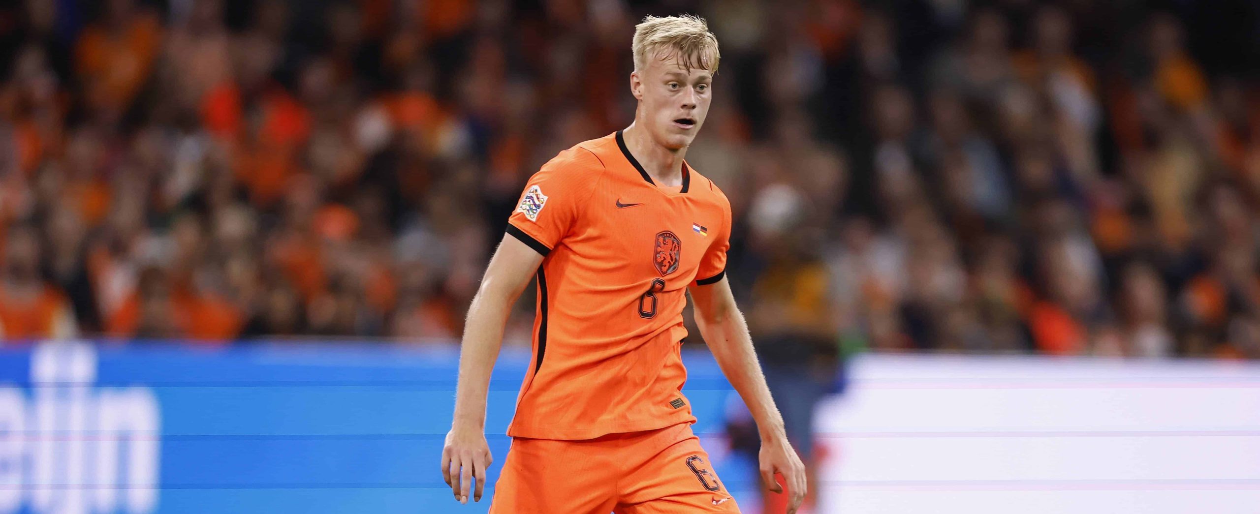 Jan Paul van Hecke in action for the Netherlands in 2026