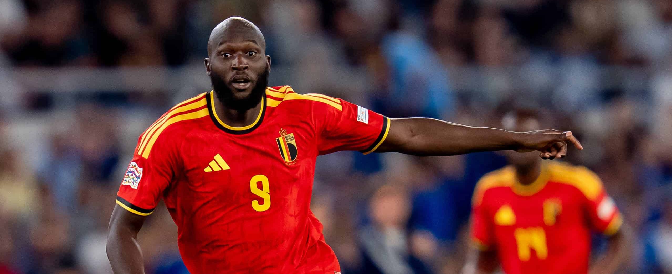 Romelu Lukaku in action for Belgium in 2026