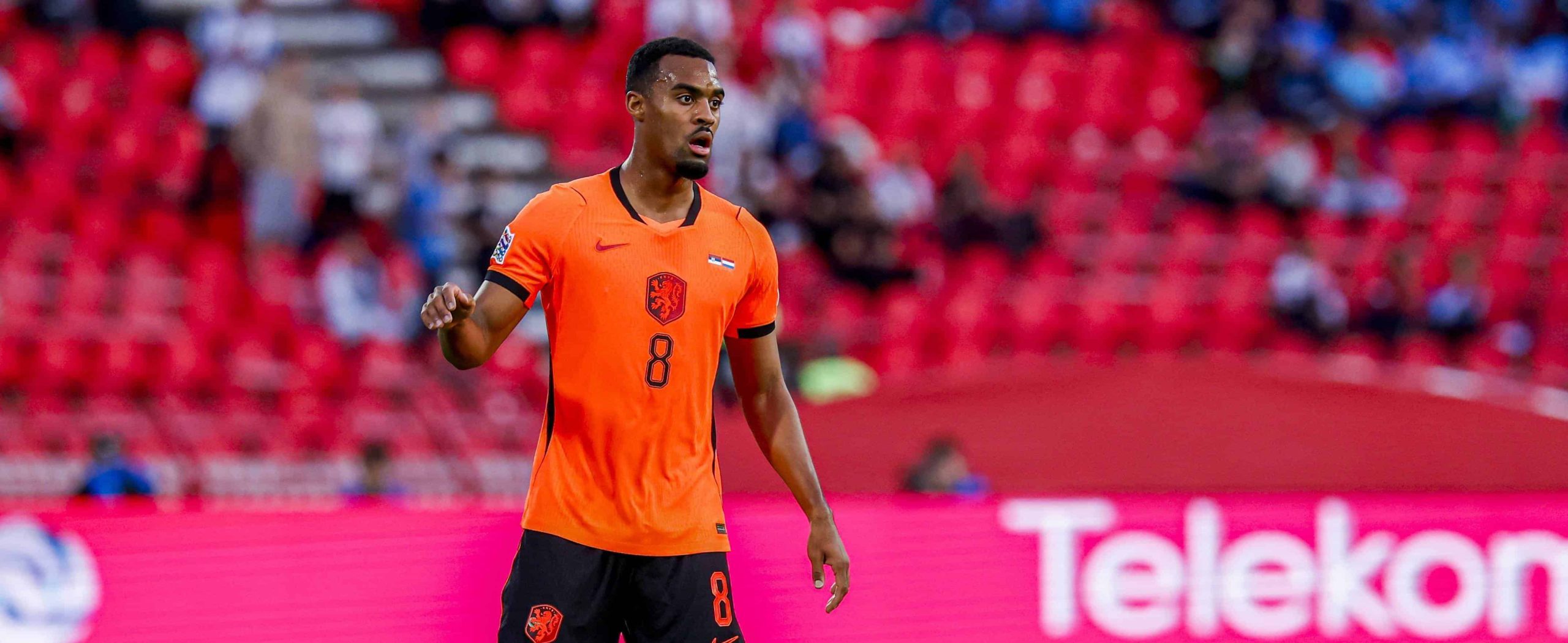 Ryan Gravenberch in action for Netherlands in 2026
