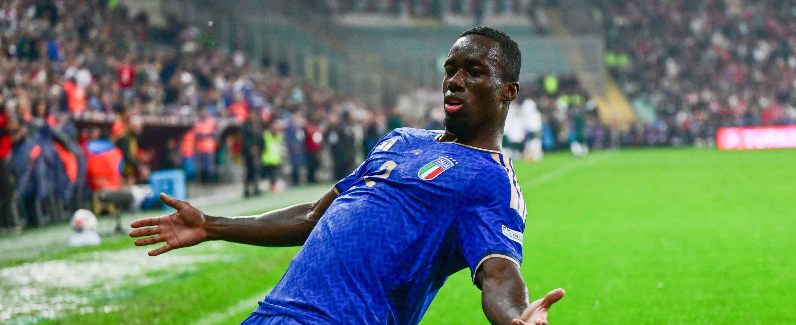 Michael Kayode in action for Italy in 2026