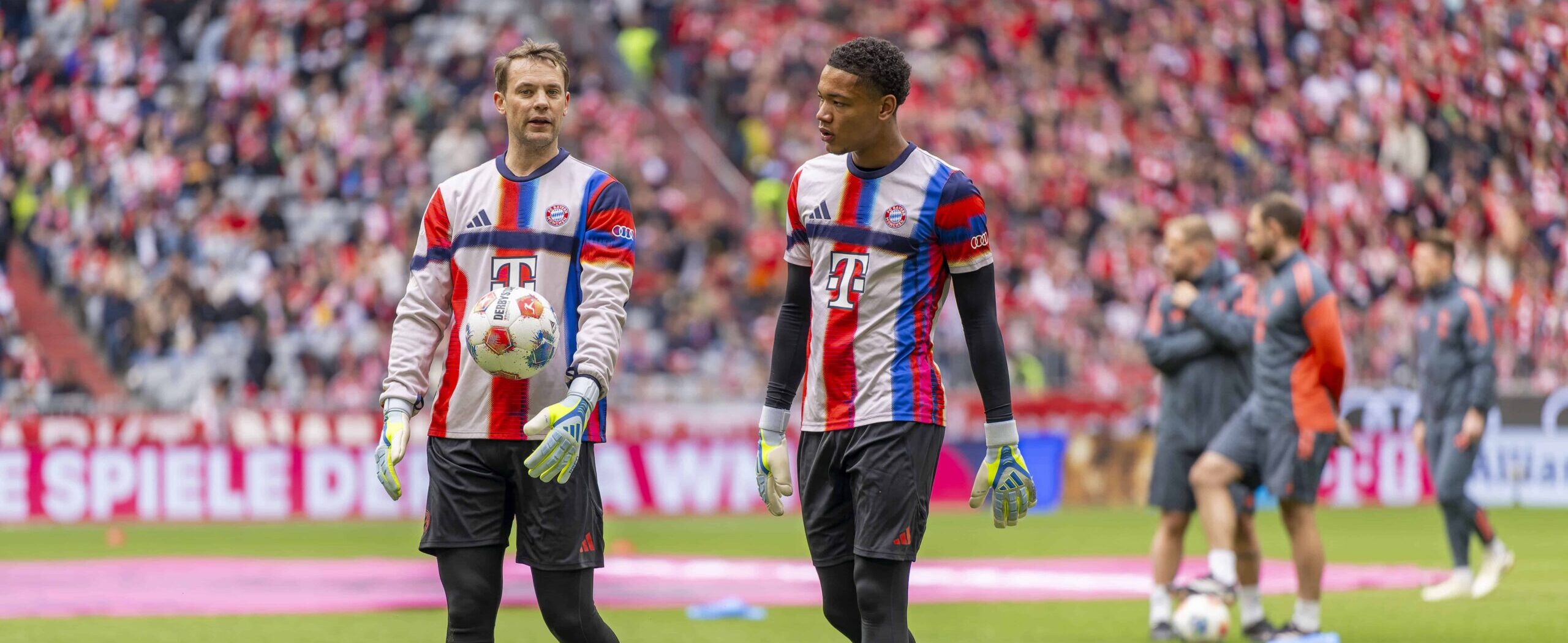 Leonard Prescott in action for Bayern in 2026