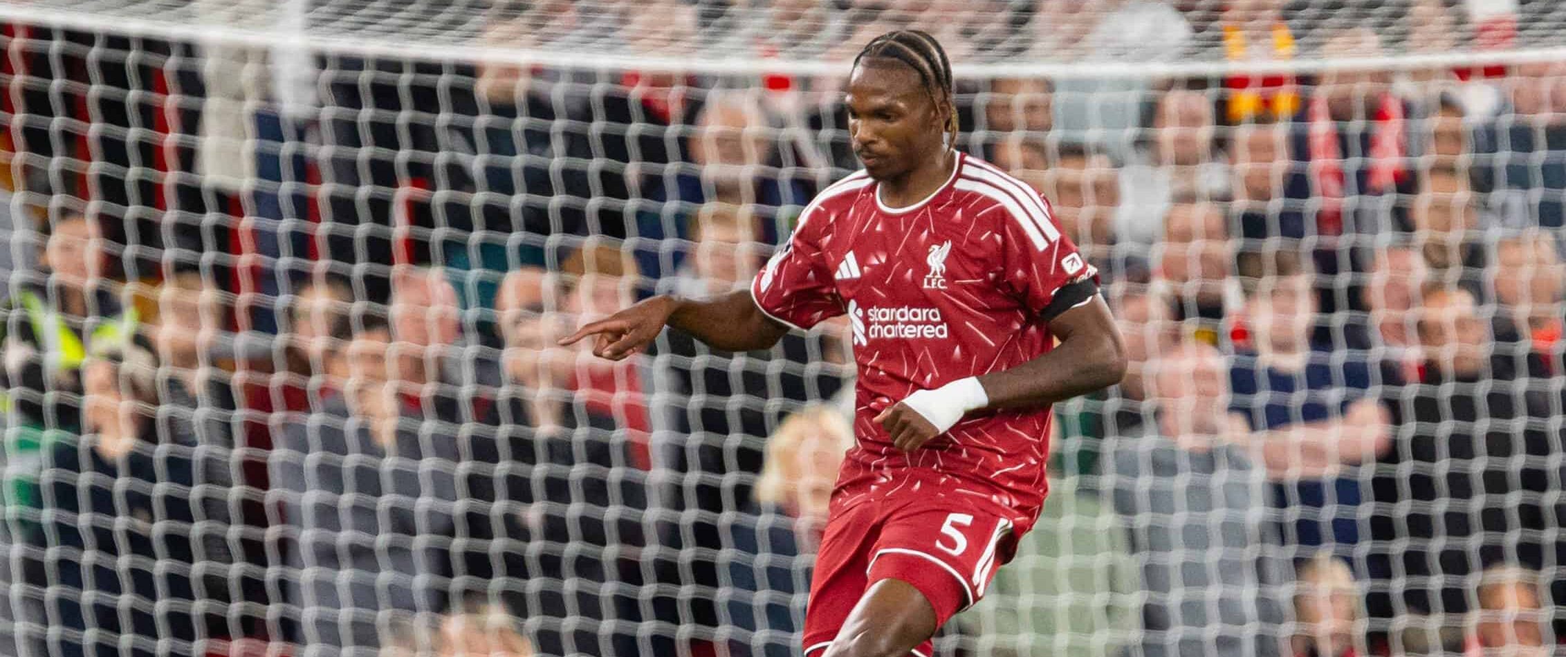 Jeremy Jacquet in action for Liverpool in 2026