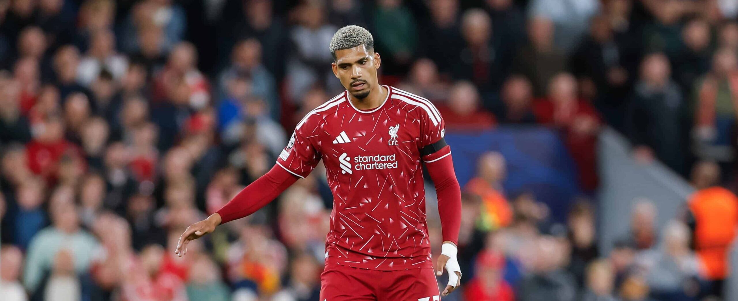 Ronald Araujo in action for Liverpool in 2026