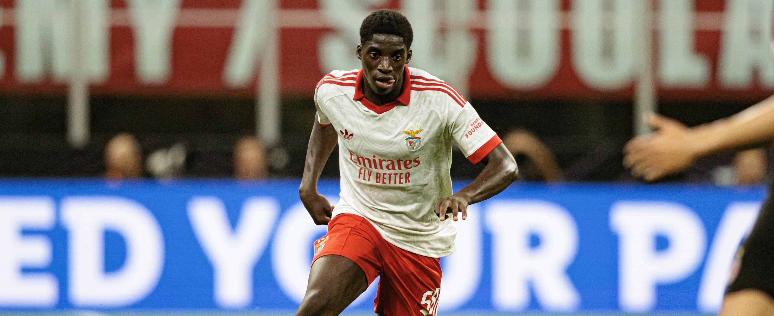 Daniel Banjaqui in action for Benfica in 2026