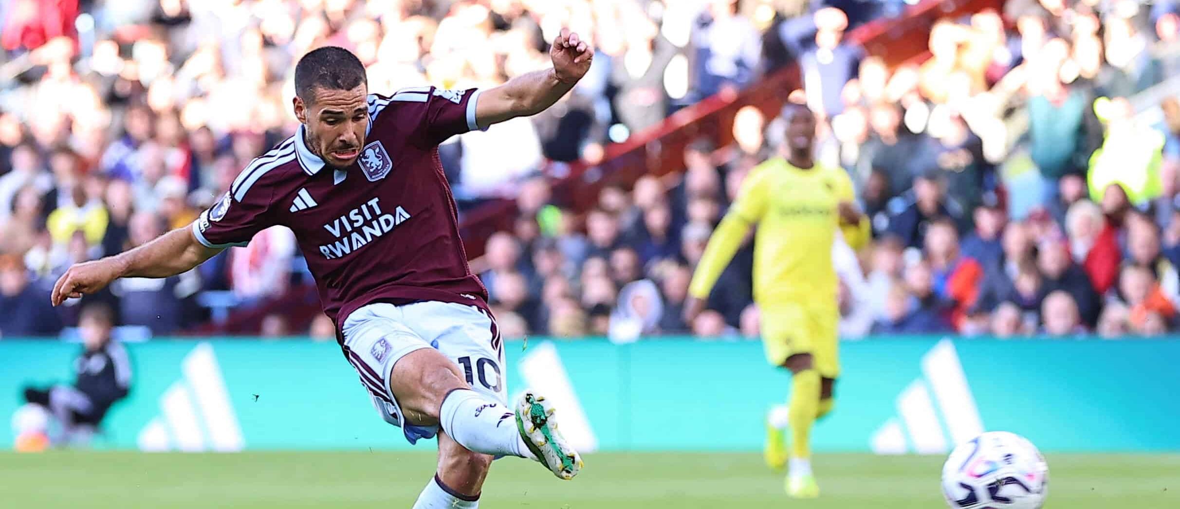 Emiliano Buendia in action for Aston Villa in 2026