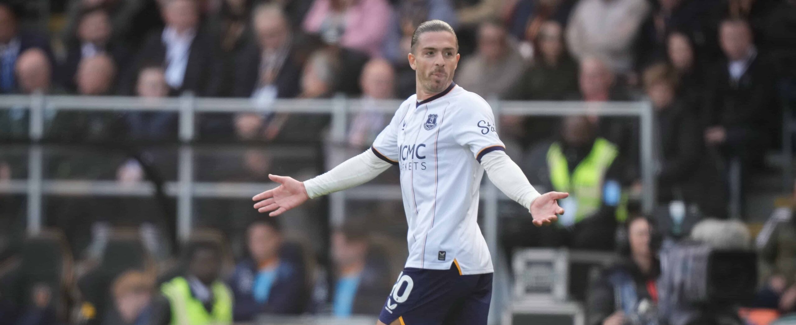 Jack Grealish in action for Everton in 2026