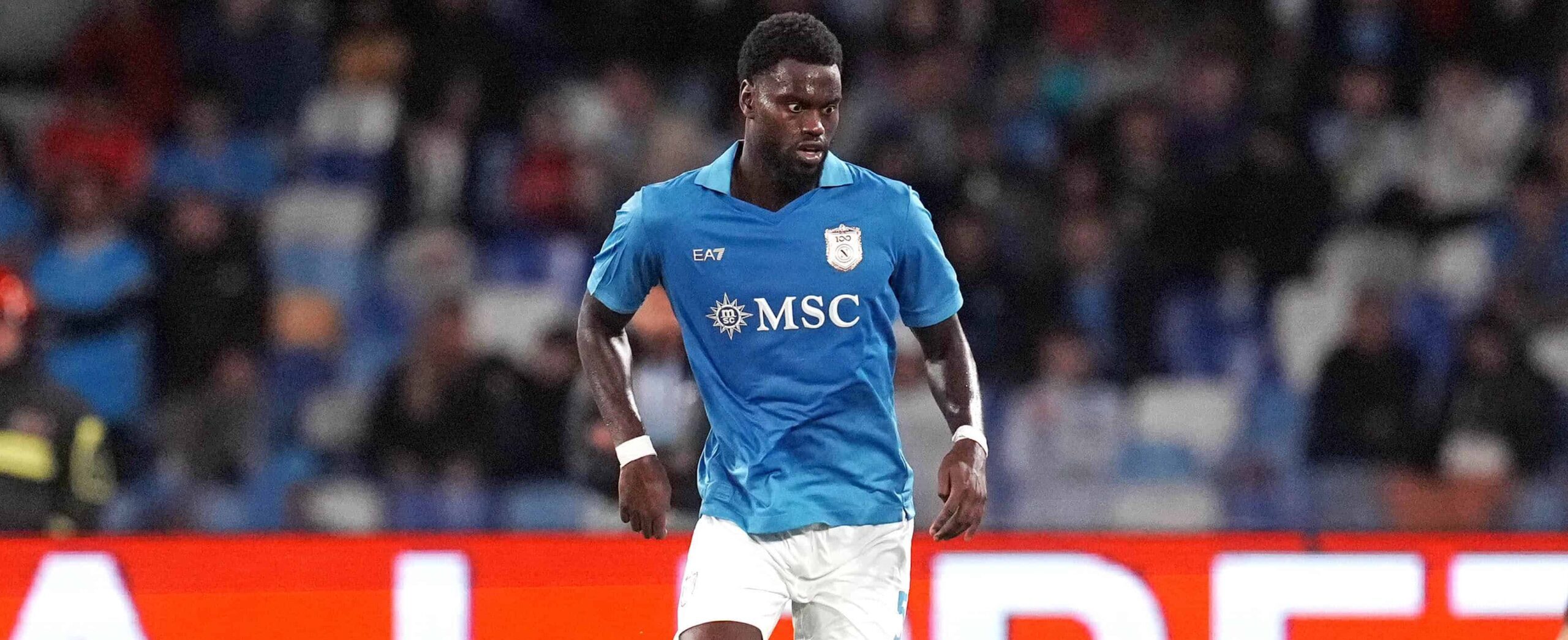 Benoit Badiashile in action for Napoli in 2026