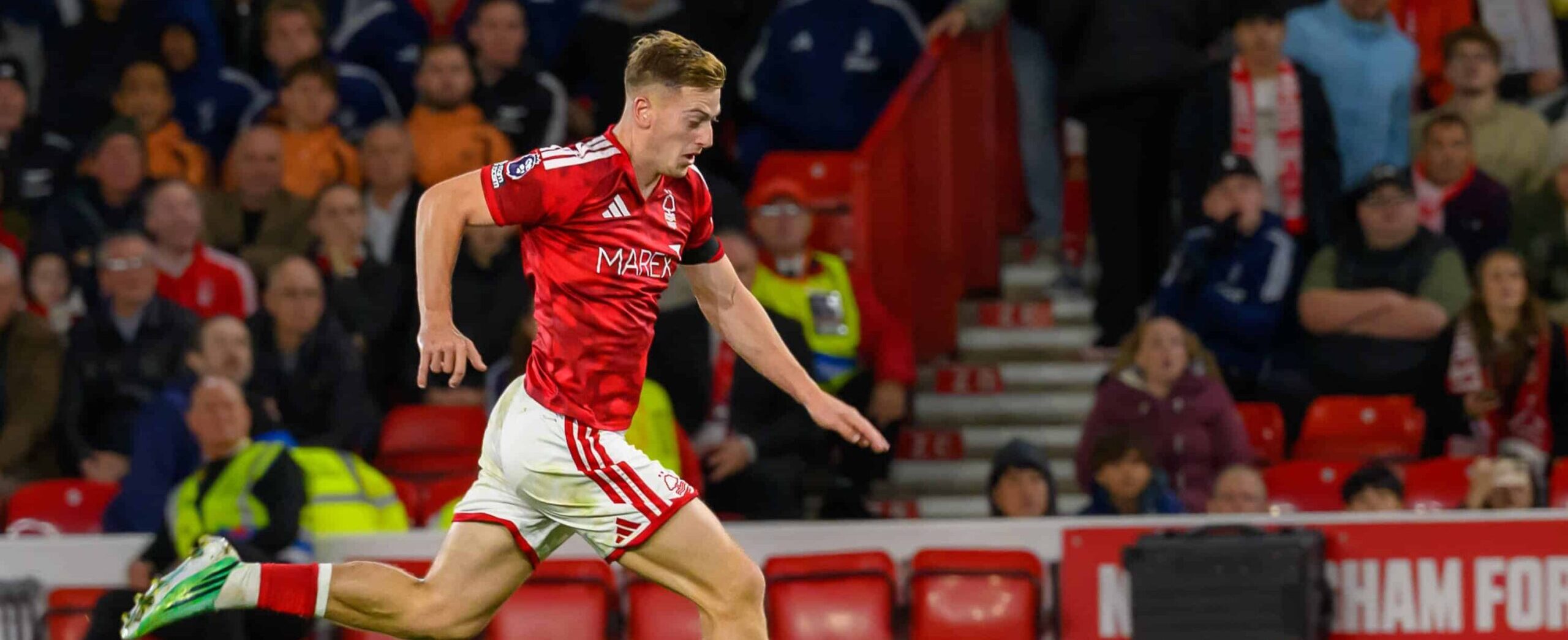 Liam Delap in action for Nottingham Forest in 2026