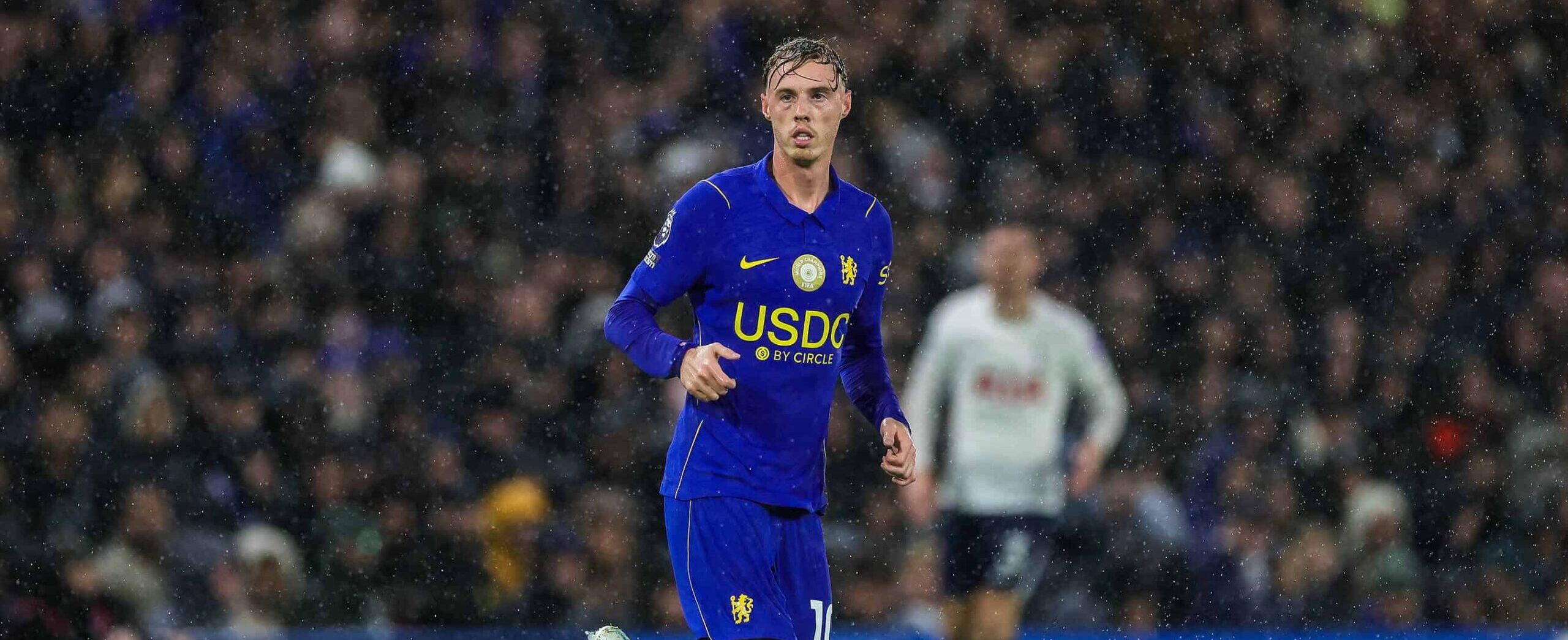 Cole Palmer in action for Chelsea in 2026 against Spurs